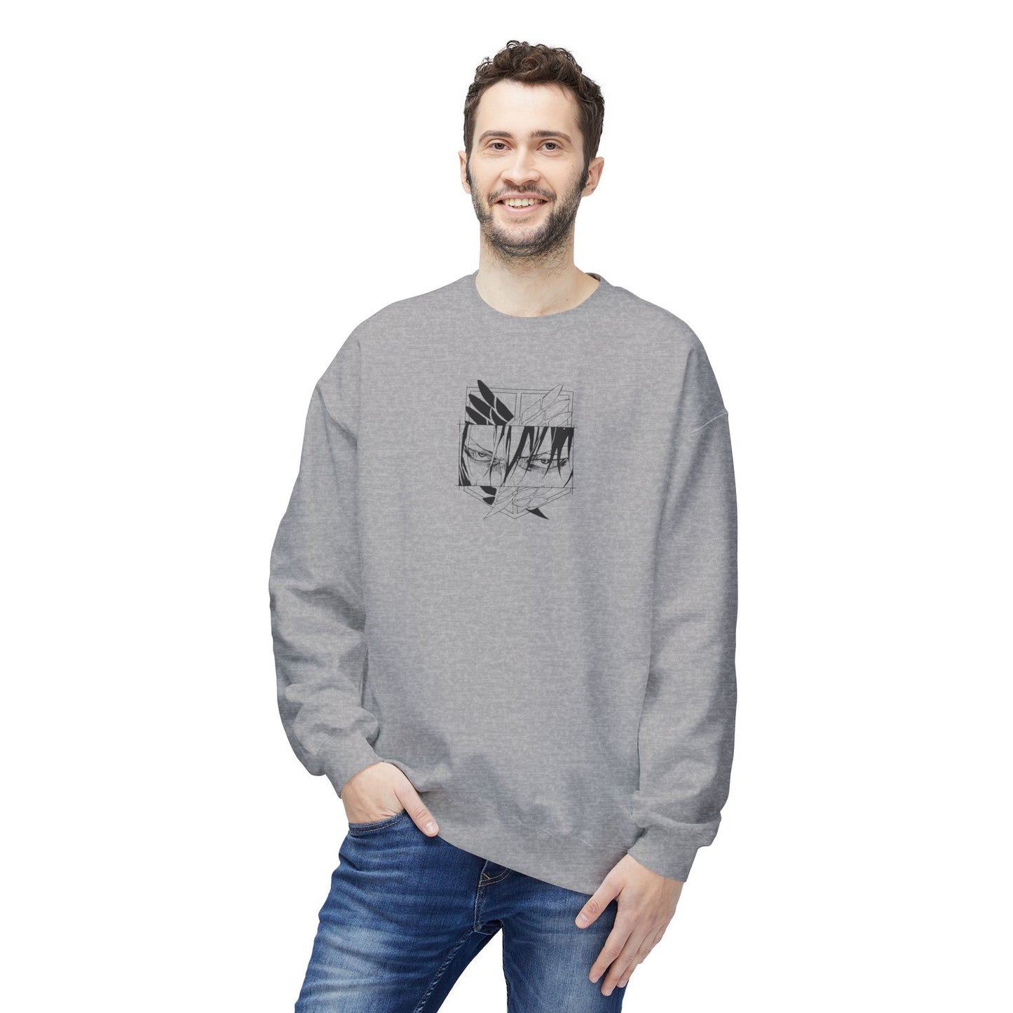 Levi ackerman Unisex Midweight Softstyle Fleece Crewneck Sweatshirt