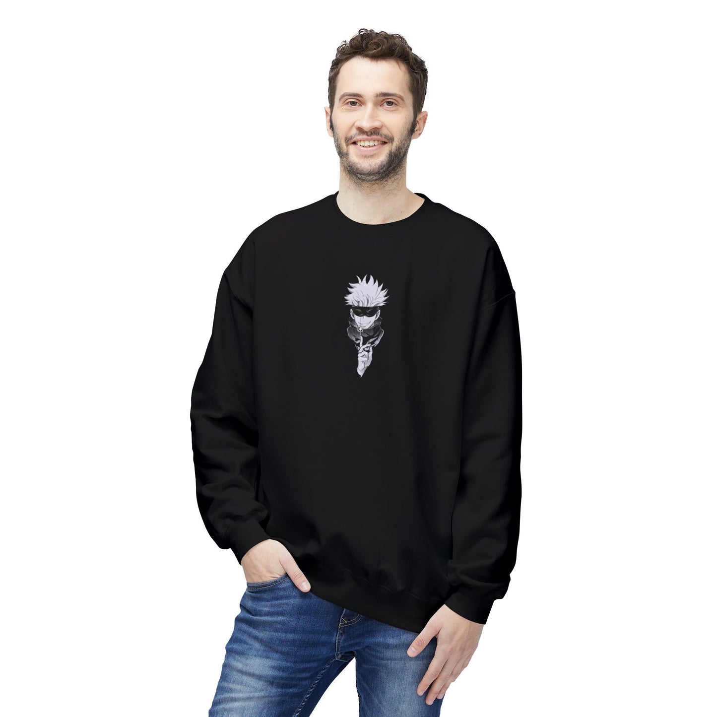 Anime Gojo satoru jujutsu kaisen Unisex Midweight Softstyle Fleece Crewneck Sweatshirt