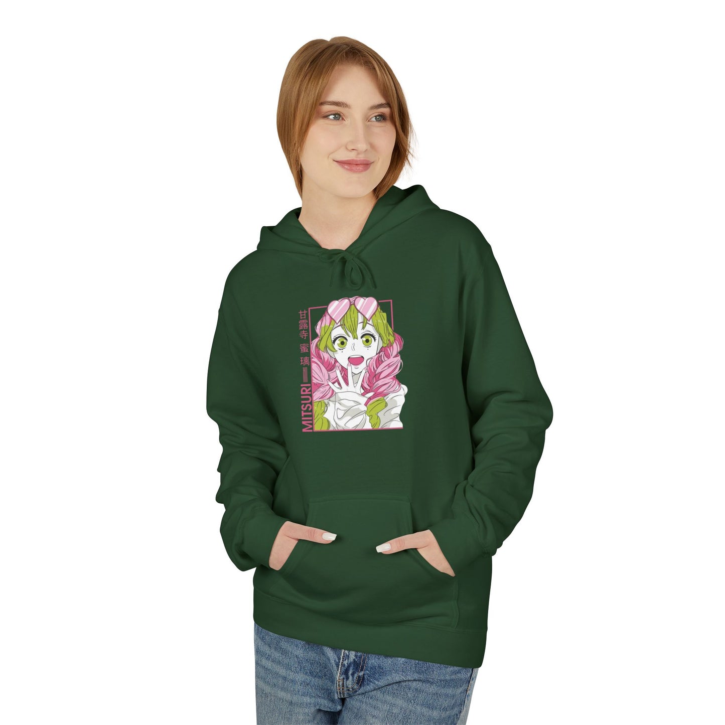 Mitsuri Kanroji demon slayer Unisex Midweight Softstyle Fleece Hoodie