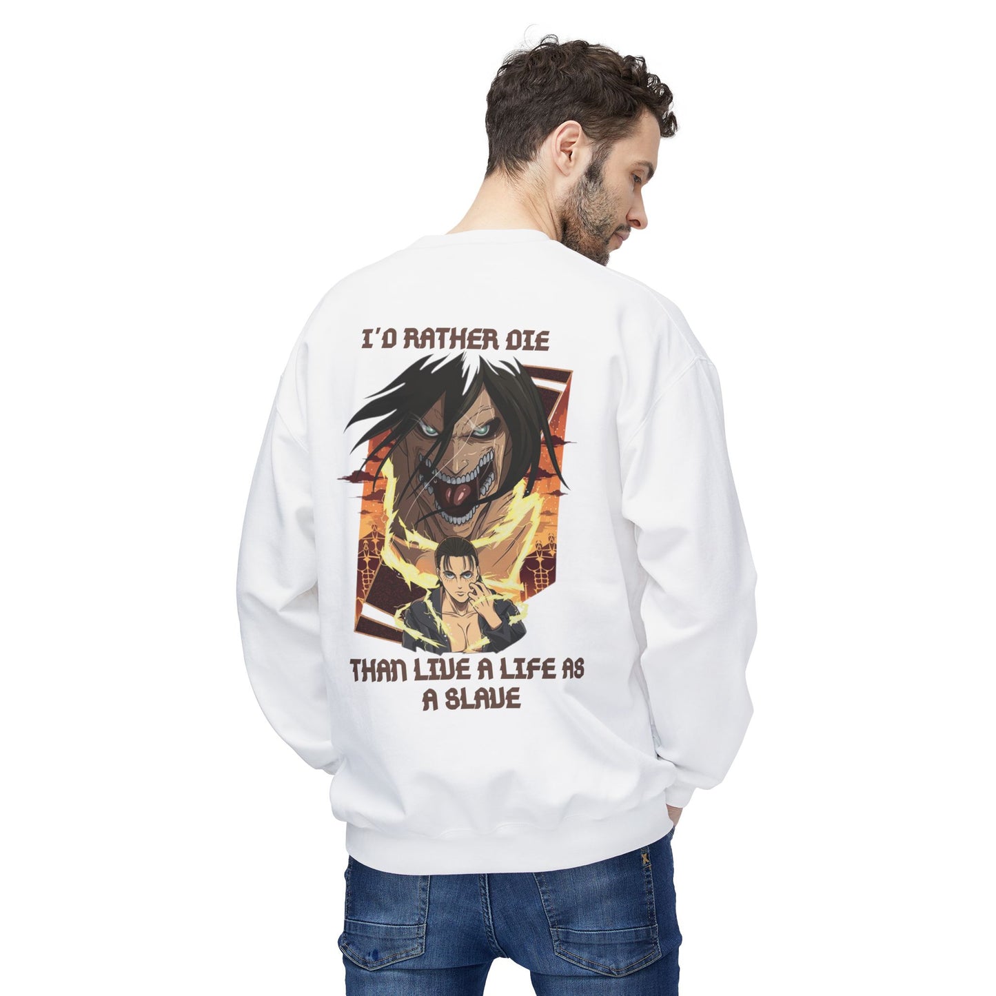 Eren yeager Unisex Midweight Softstyle Fleece Crewneck Sweatshirt