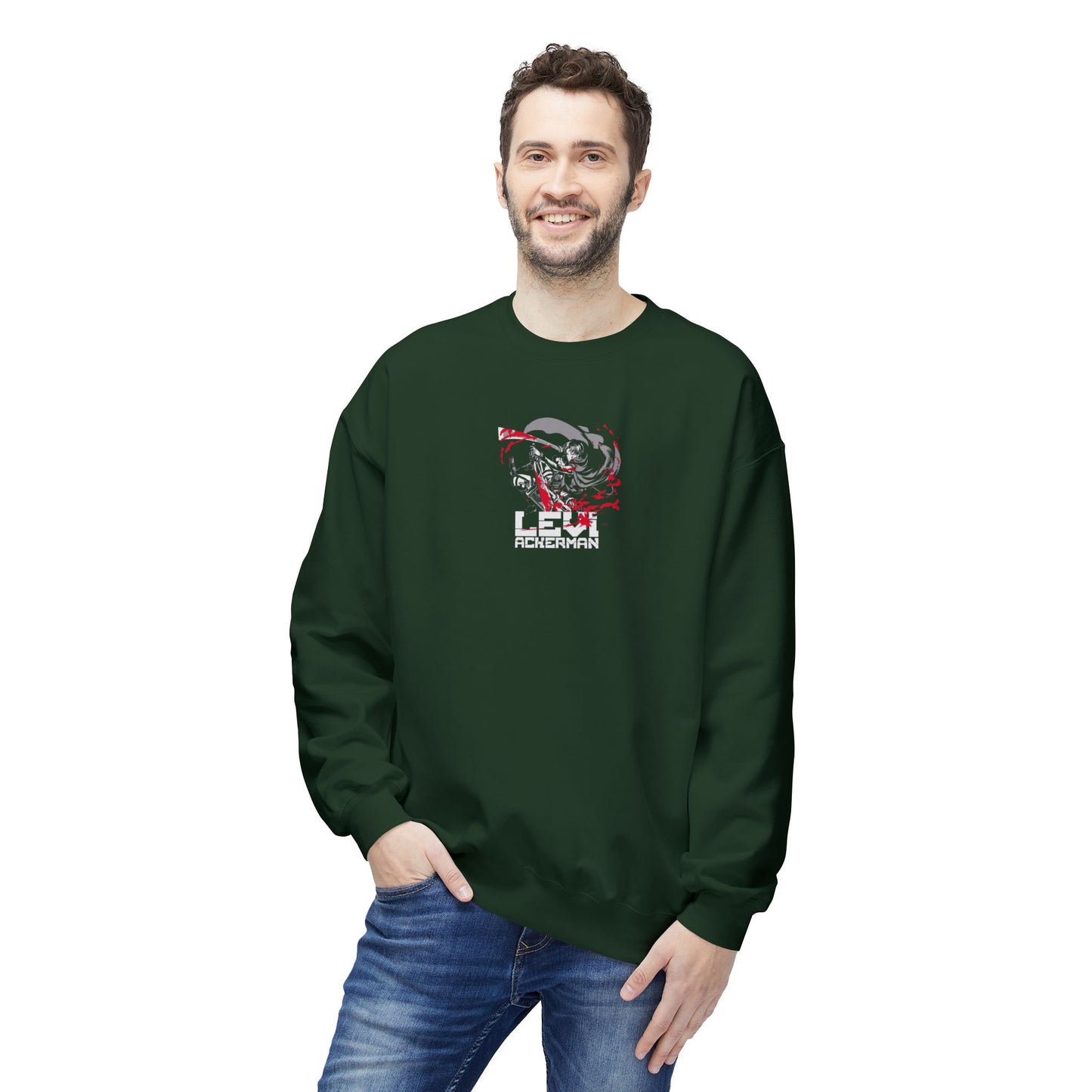 Levi ackerman Unisex Midweight Softstyle Fleece Crewneck Sweatshirt