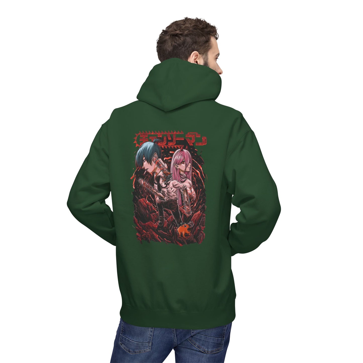 Denji chainsaw man Unisex Midweight Softstyle Fleece Hoodie