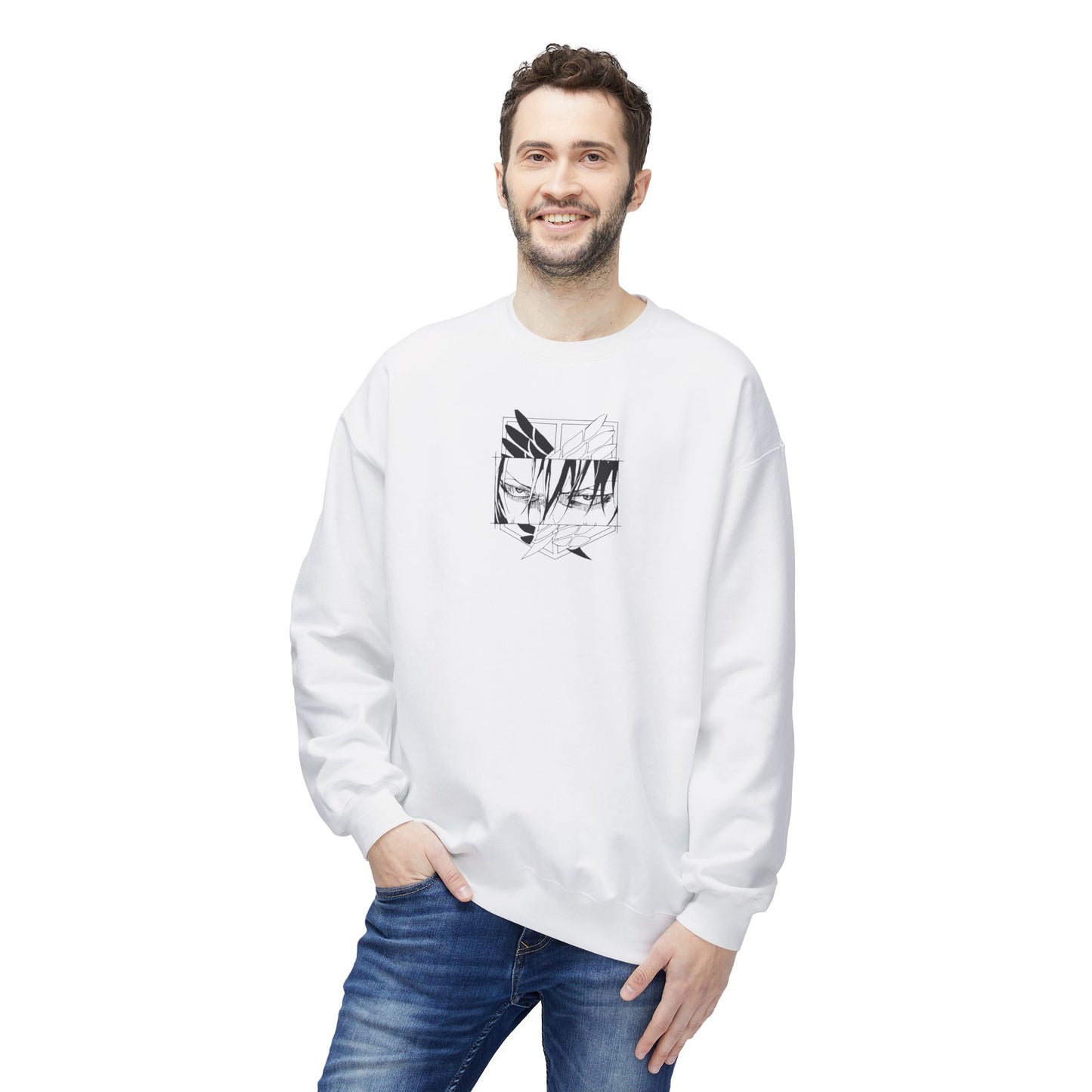 Levi ackerman Unisex Midweight Softstyle Fleece Crewneck Sweatshirt