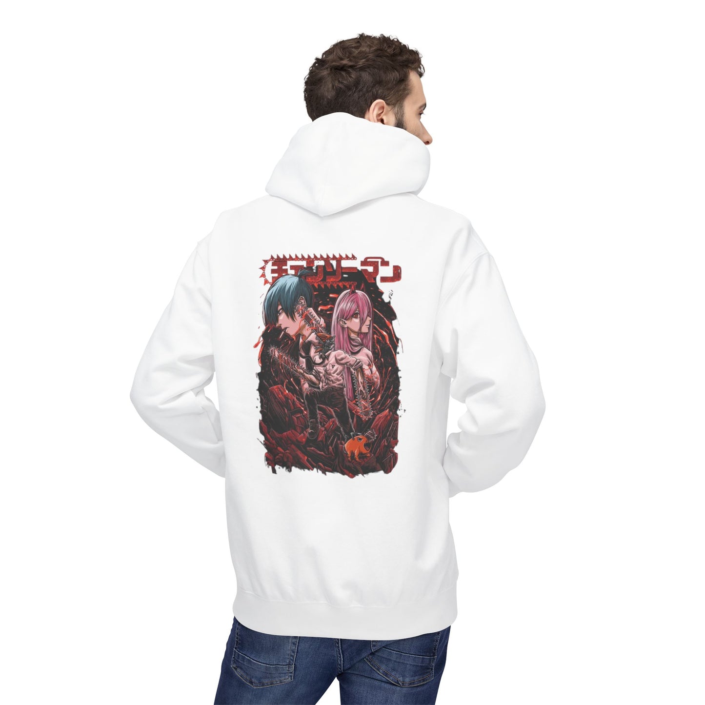 Denji chainsaw man Unisex Midweight Softstyle Fleece Hoodie