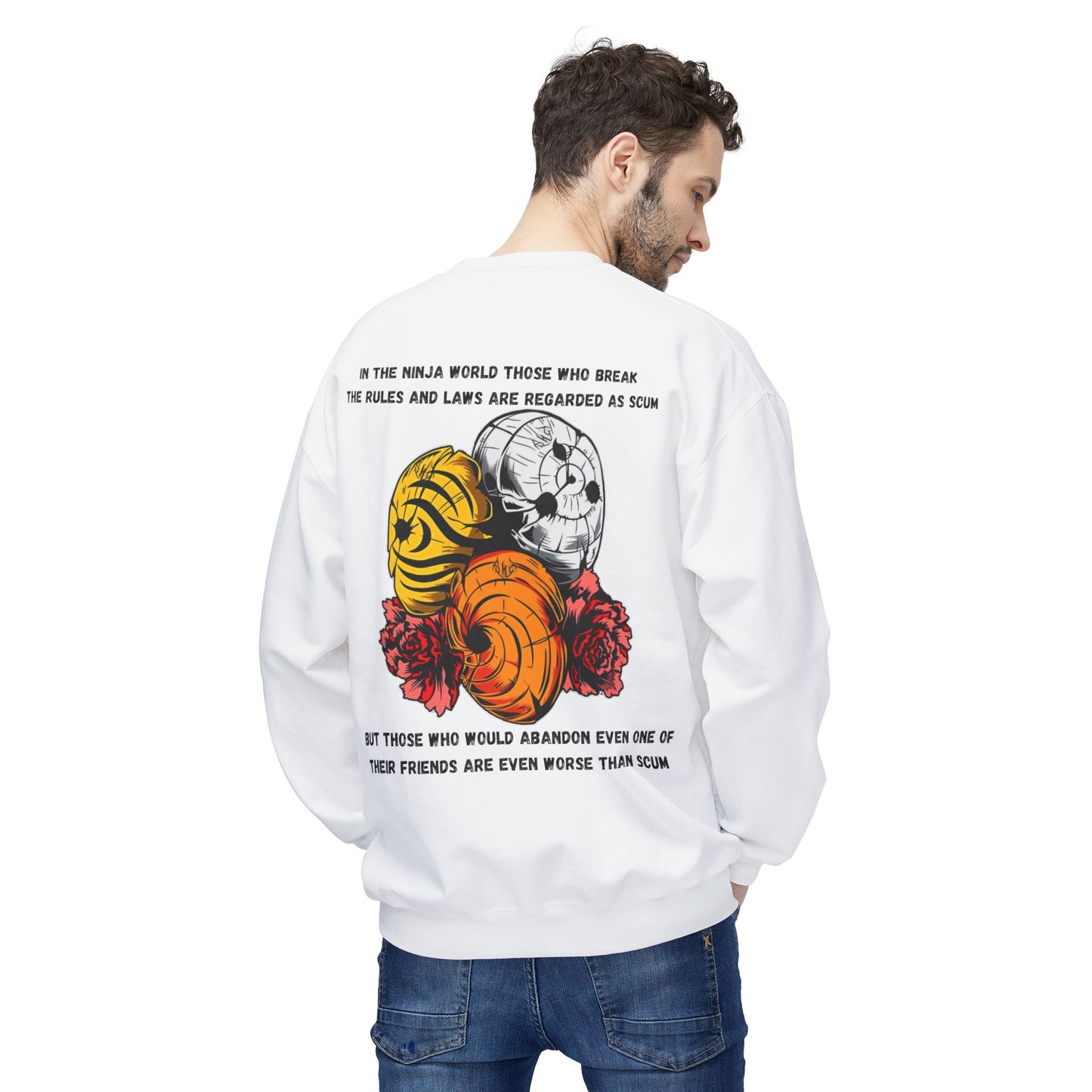 Anime Obito Unisex Midweight Softstyle Fleece Crewneck Sweatshirt