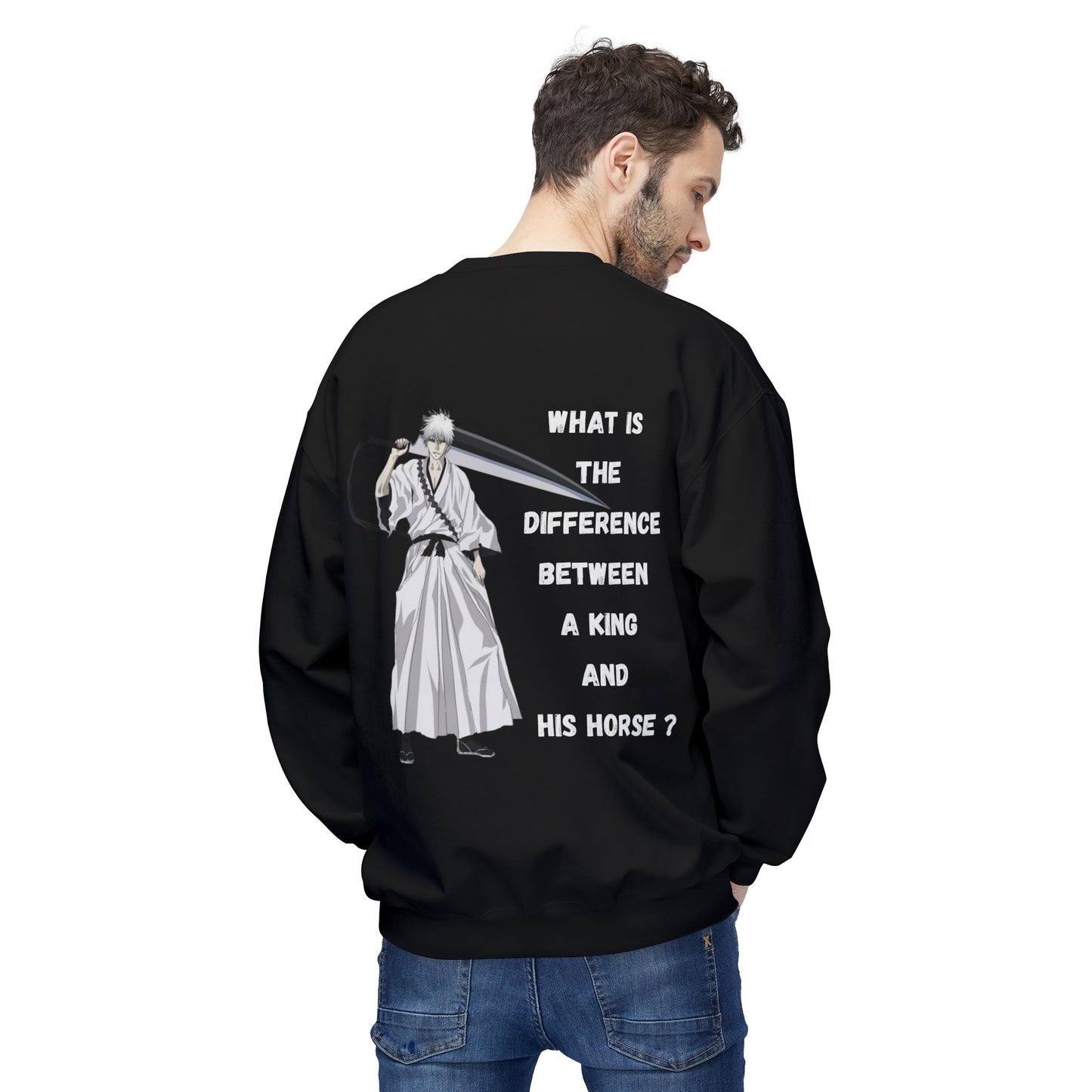 White Ichigo Unisex Midweight Softstyle Fleece Crewneck Sweatshirt