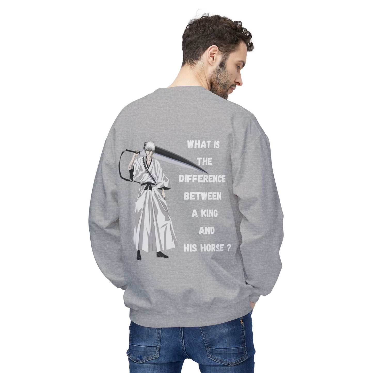 White Ichigo Unisex Midweight Softstyle Fleece Crewneck Sweatshirt