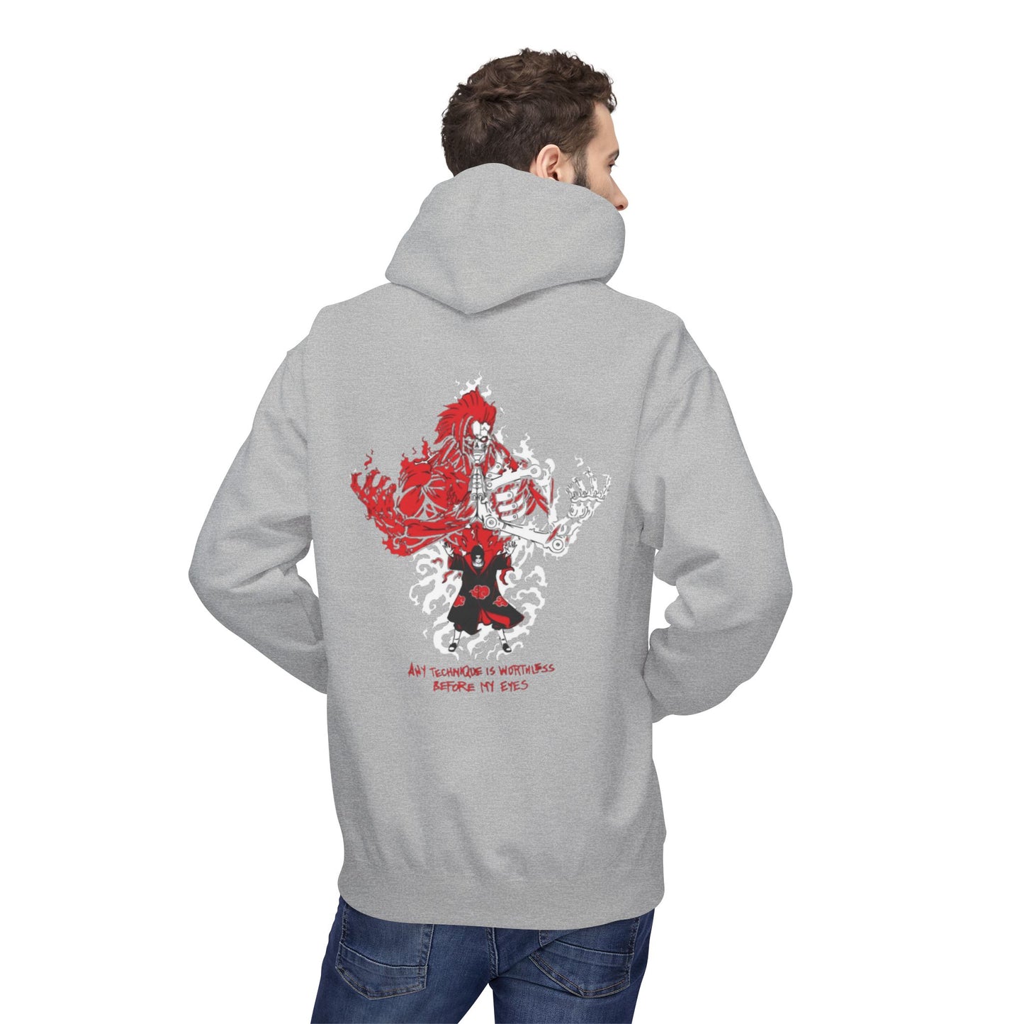 itachi uchiha any technique is worthless before my eyes Unisex Midweight Softstyle Fleece Hoodie